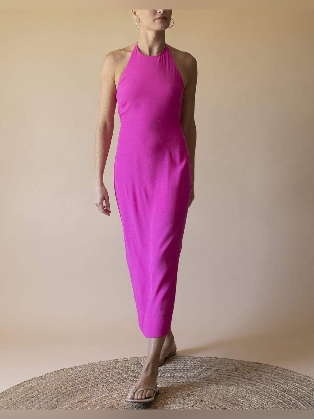 NWT - Three Graces London Harisha Halter Neck Dress in Pink - Size 6